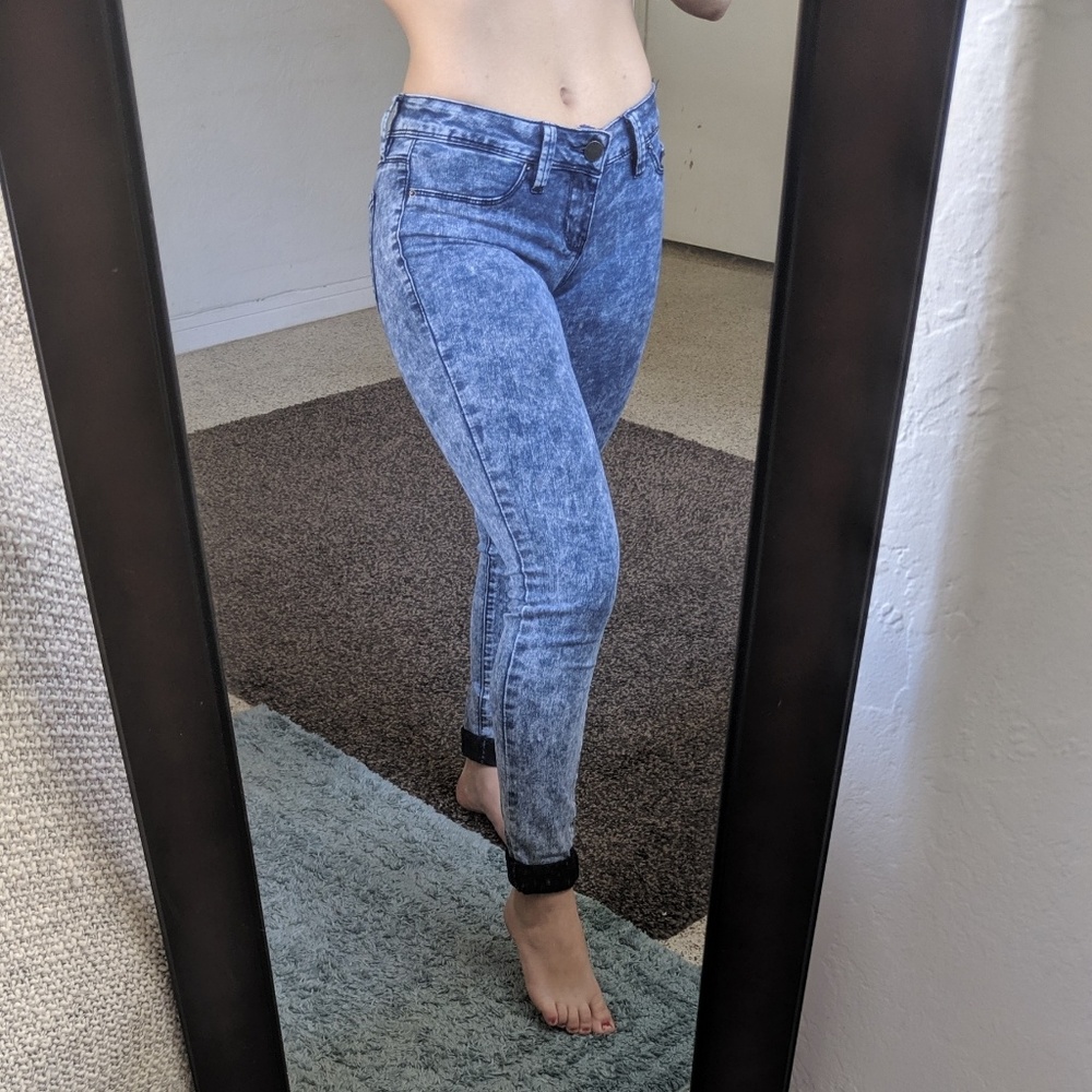 Skinny Jeans Jeggings Washed Look